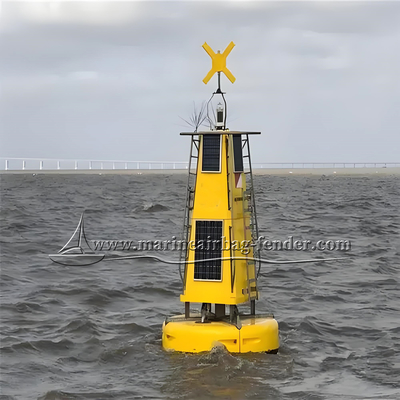 Cylindrische zeeboei Op maat gemaakte zeeboei met zonnepanelen / realtime data